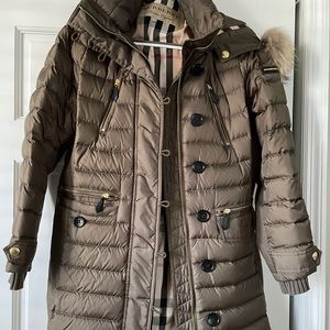 Burberry Down Jacket with Fur Collar